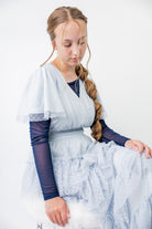 Mesh layering top for girls and women by Nuggles®, modest long sleeve underlayer.