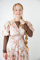 Mesh layering top for girls and women by Nuggles®, modest long sleeve underlayer.