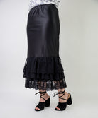 Nuggles® Lace Layering Slip with triple lace ruffle hem – modest slip for women