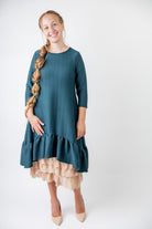 Nuggles® Lace Layering Slip with triple lace ruffle hem – modest slip for women