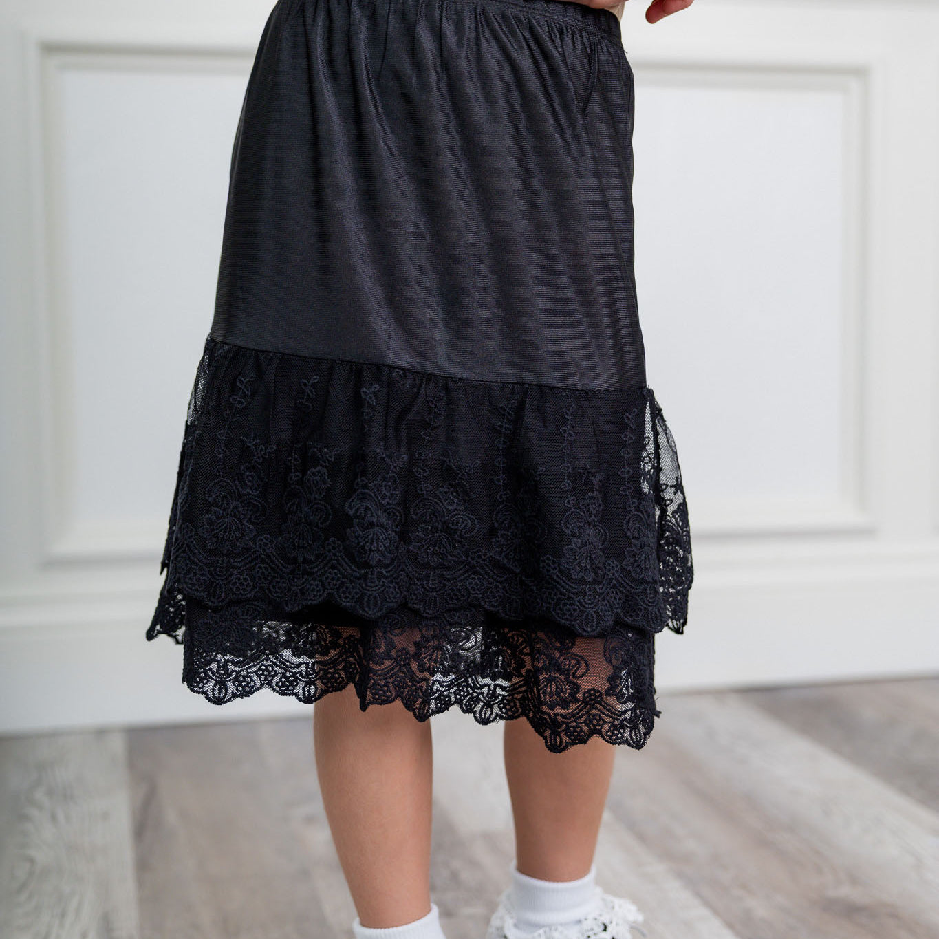 Nuggles® girls slip with lace hem for under dresses and skirts
