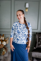 essential layering tee in prints, modest women's base layer by Nuggles®