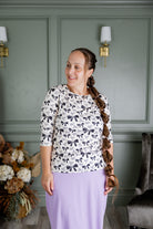 essential layering tee in prints, modest women's base layer by Nuggles®