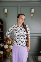 essential layering tee in prints, modest women's base layer by Nuggles®