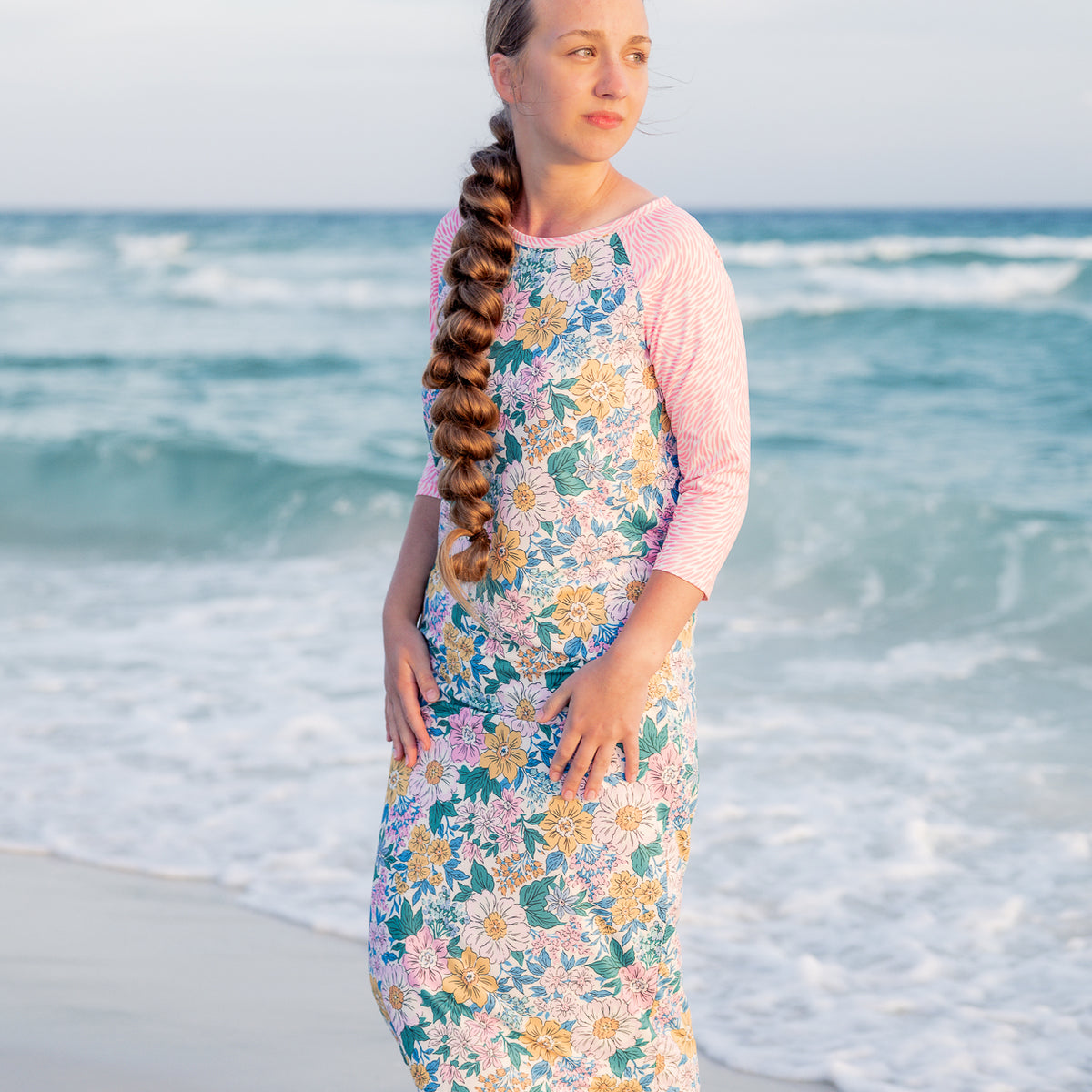 maxy dress Violette Long Maxi Cocktail Hawaiian Dress White / M