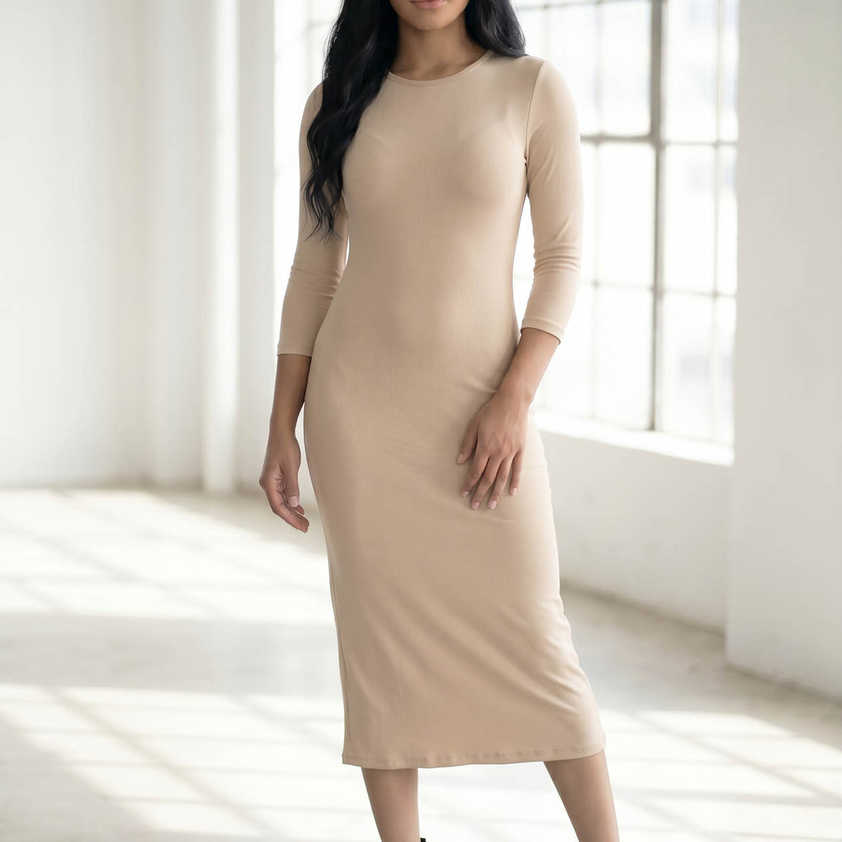 khaki dress formal FASESH Women's Cocktail Dresses, Wedding Guest Semi Formal Midi Dress, Ruffle Flowy Evening Gowns Khaki XXL, Size: 2XL, Beige