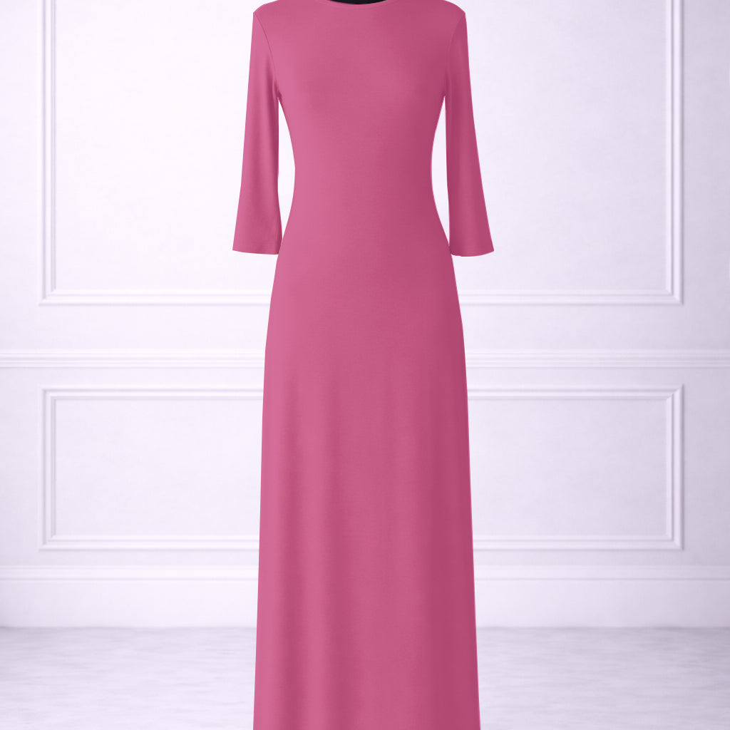 Front view of Nuggles® original maxi layering dress in Pink