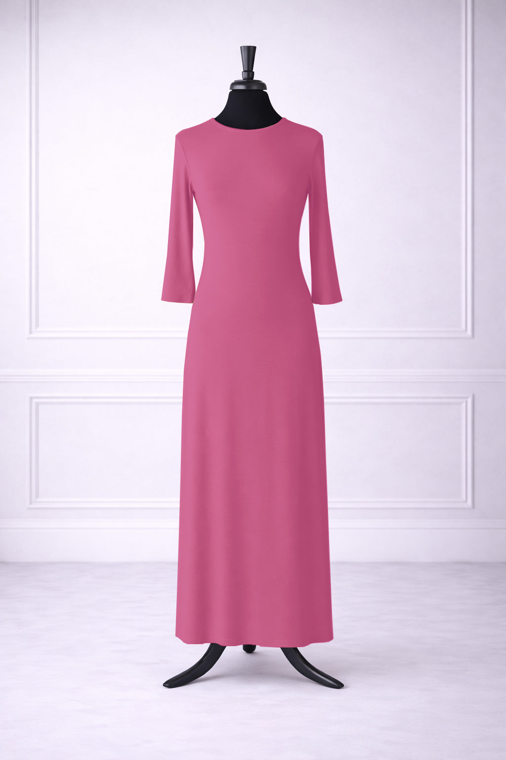 Front view of Nuggles® original maxi layering dress in Pink