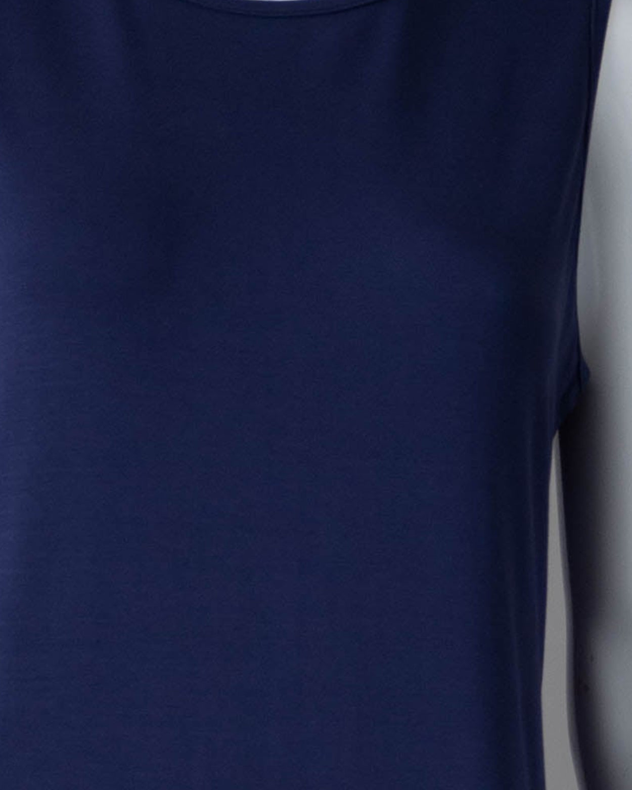 Model wearing Nuggles® Tank Midi Dress in Navy