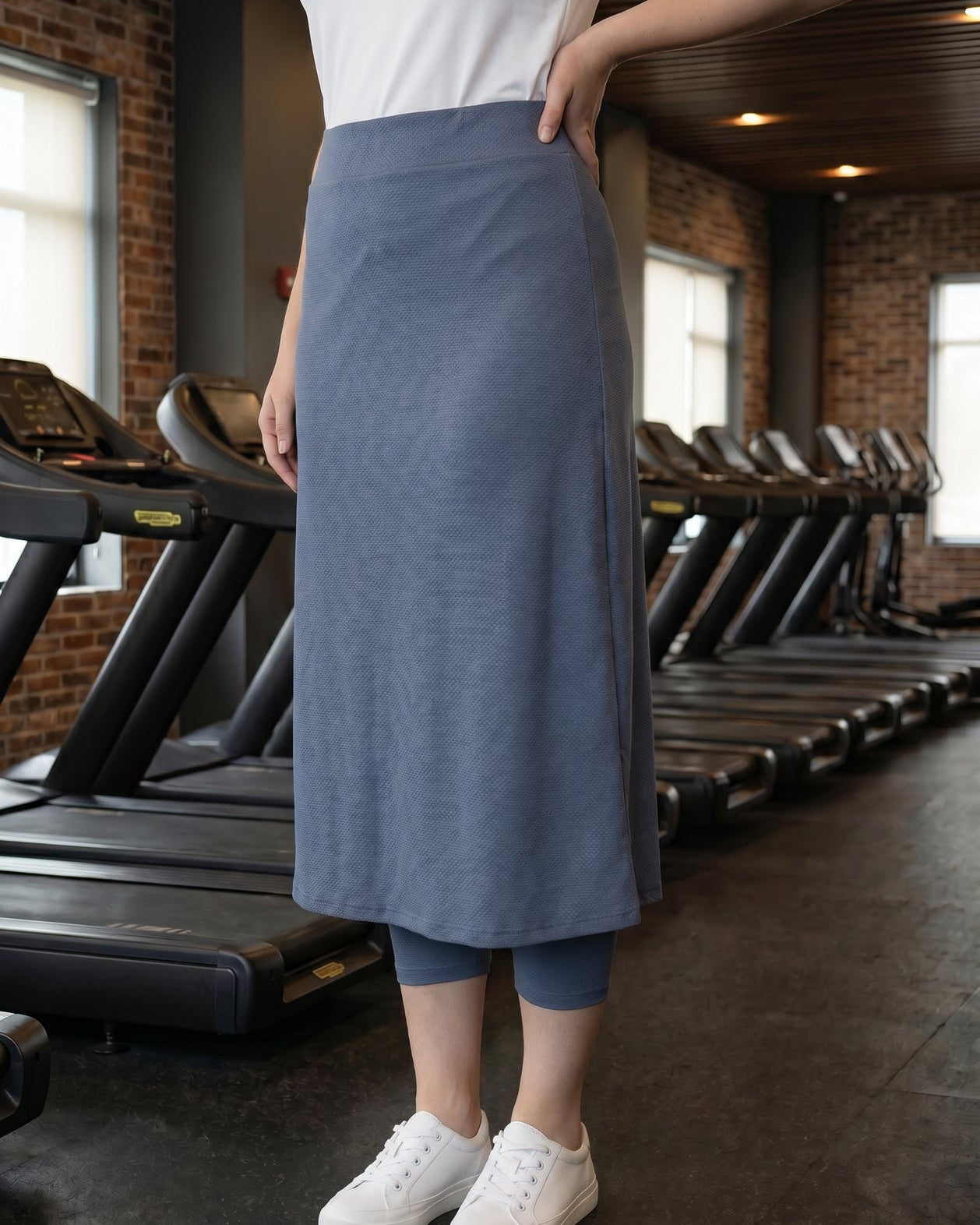 Modest 31" All-Sport Skirt in Periwinkle Blue, detail (view 5)