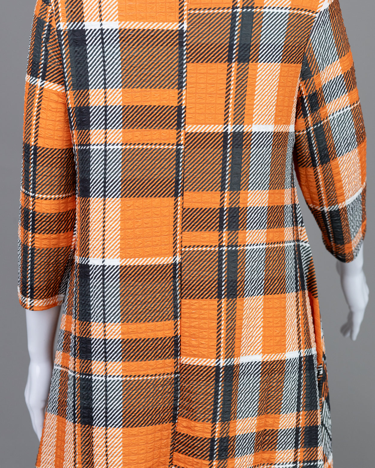 Rusty Roo Eleanor Top by Nuggles, modest bow-neck top in warm rust pattern with flattering A-line shape