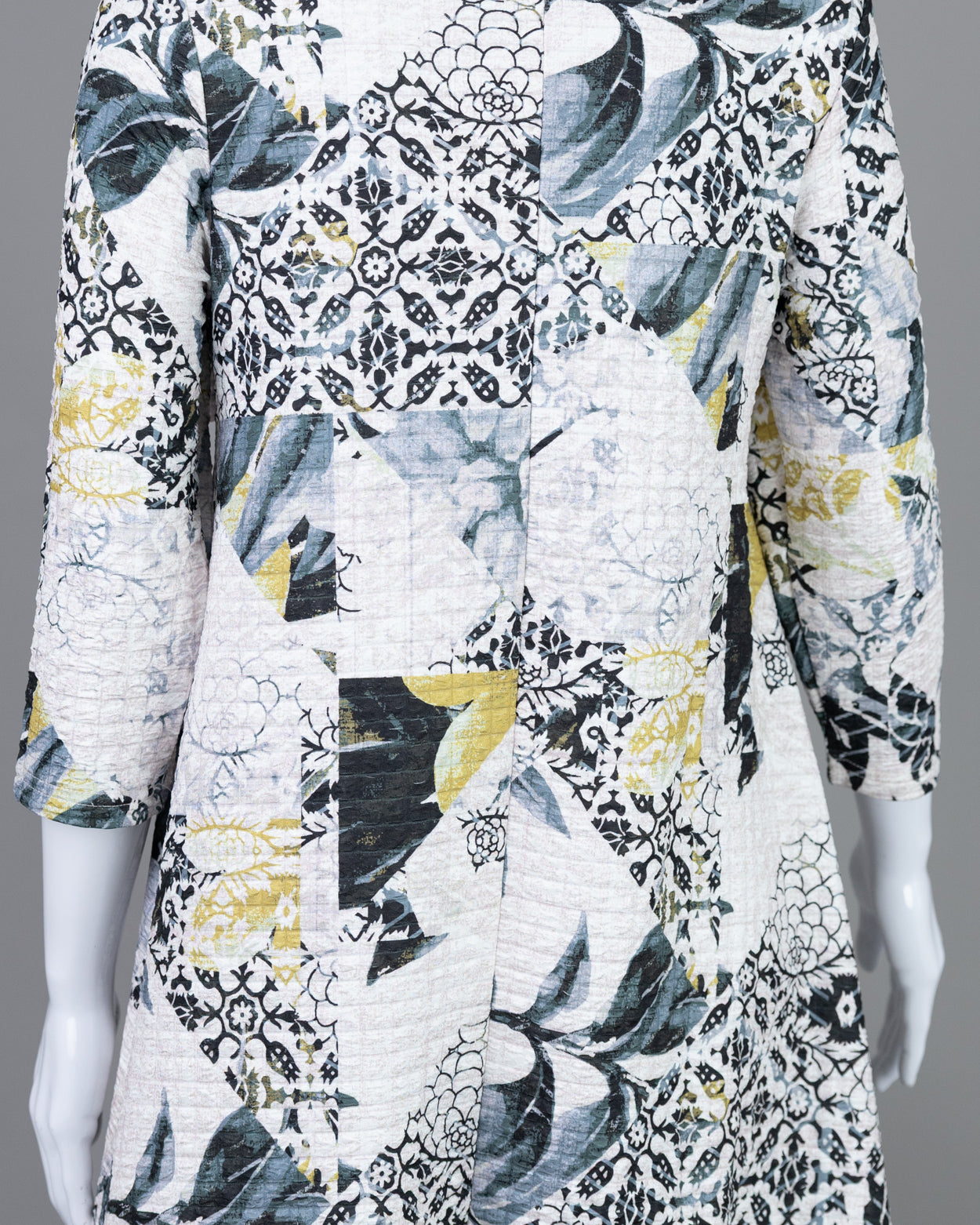 Sketchbook Eleanor Top by Nuggles, modest white top with artful hand-drawn pattern and signature bow