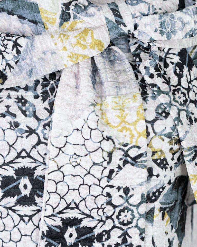 Nuggles Eleanor Top in Sketchbook, flattering A-line modest top in creative white sketchbook print