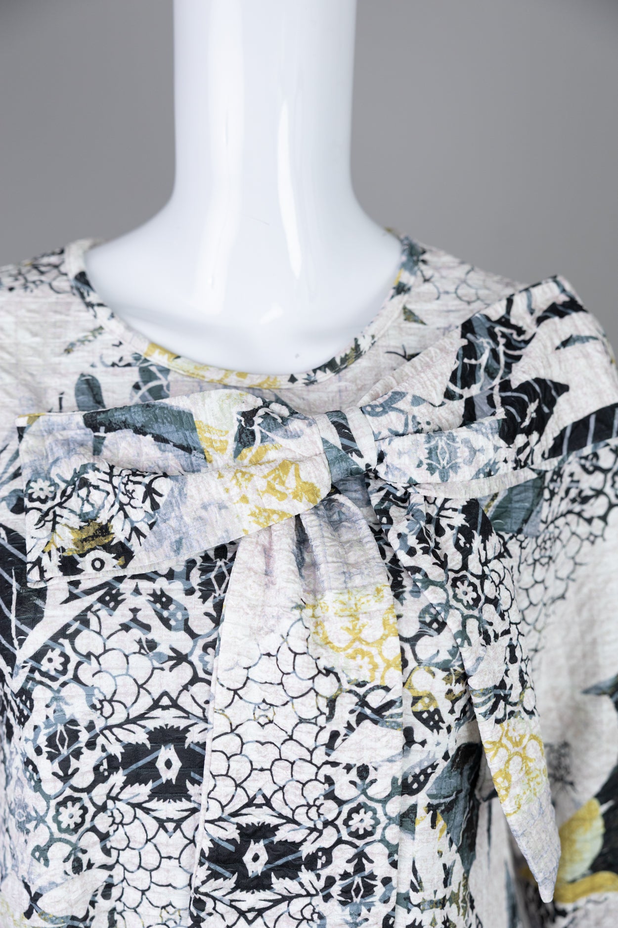 Nuggles Eleanor Top in Sketchbook, flattering A-line modest top in creative white sketchbook print