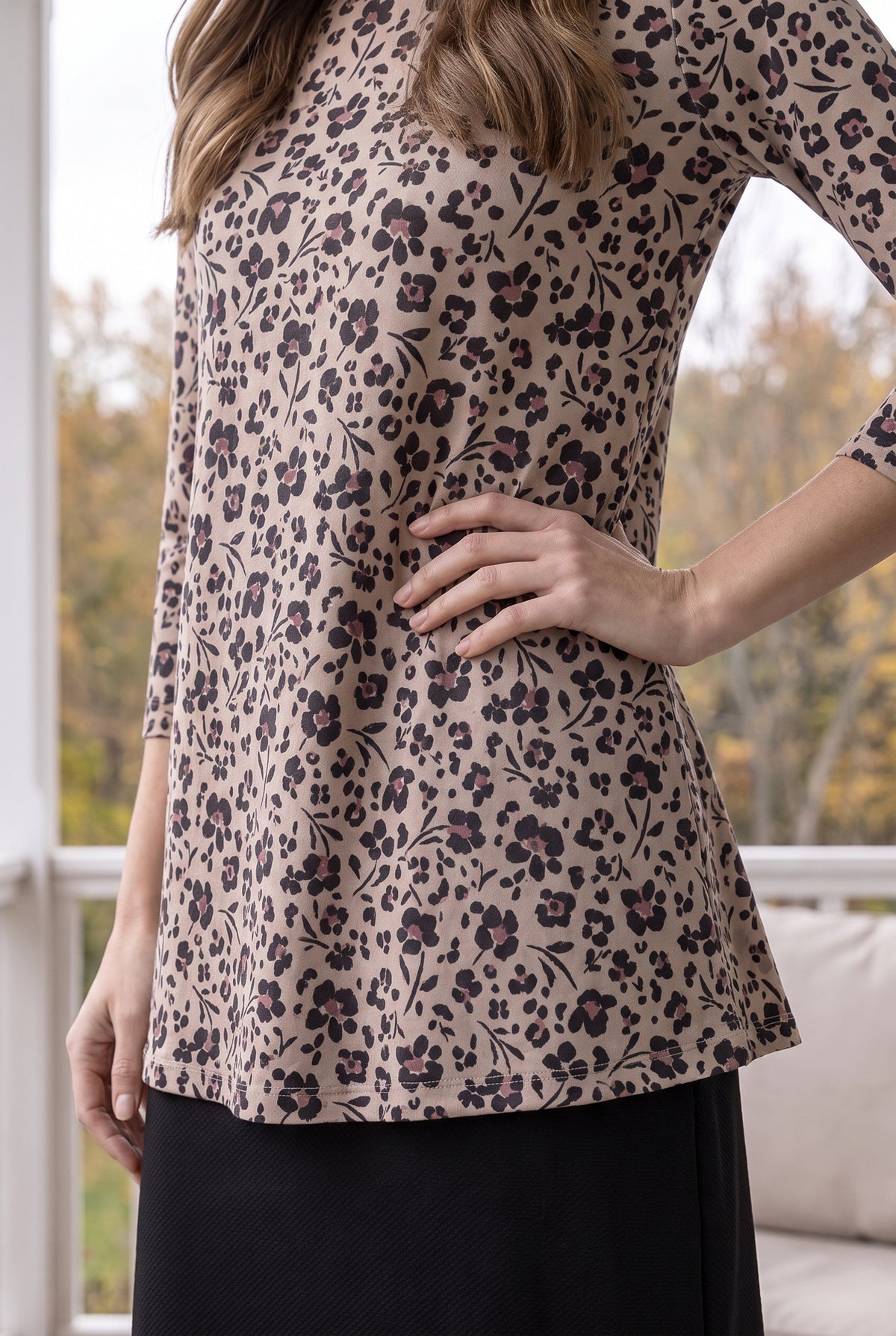 Nuggles® Lexi Top in Tigerlily close up