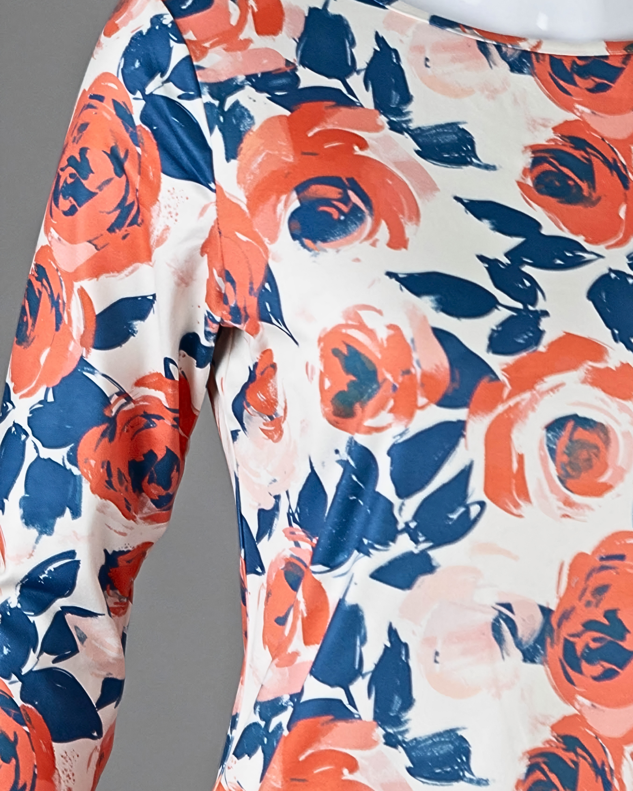 Model wearing Nuggles® 3/4 Essential Tee in Paint Bloom