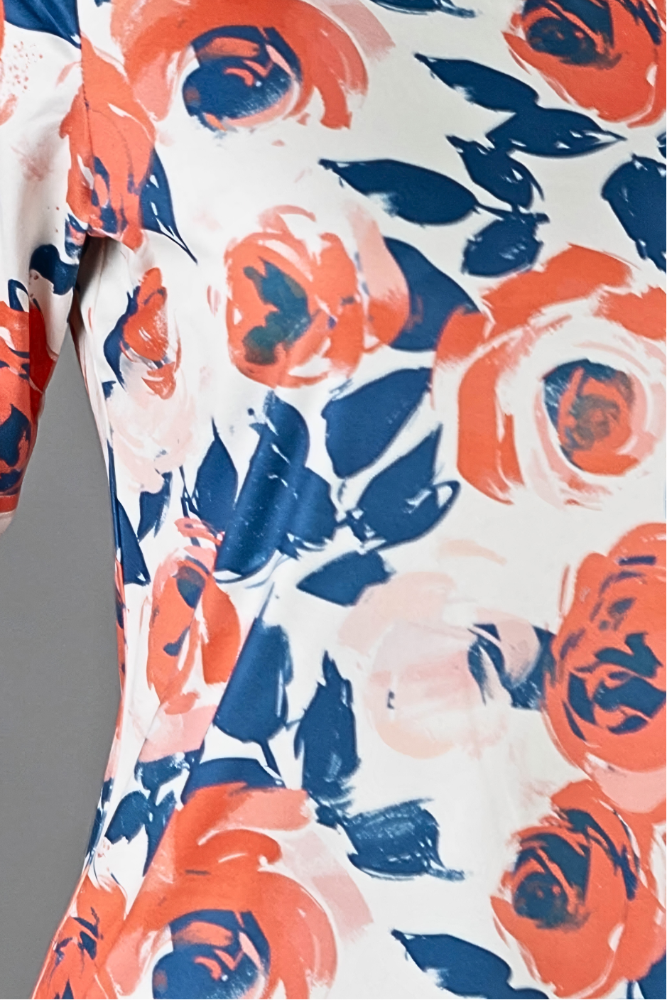 Model wearing Nuggles® 3/4 Essential Tee in Paint Bloom