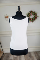 The Nuggles® Essential Tank – a modest, fitted layering tank top with narrow straps and a high neckline, perfect for everyday wear.