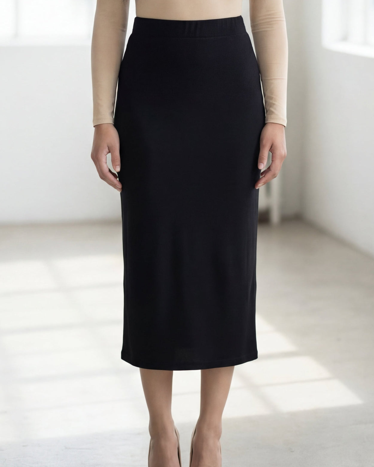 31" Lightweight Lined Pencil Skirt nuggles-clothing