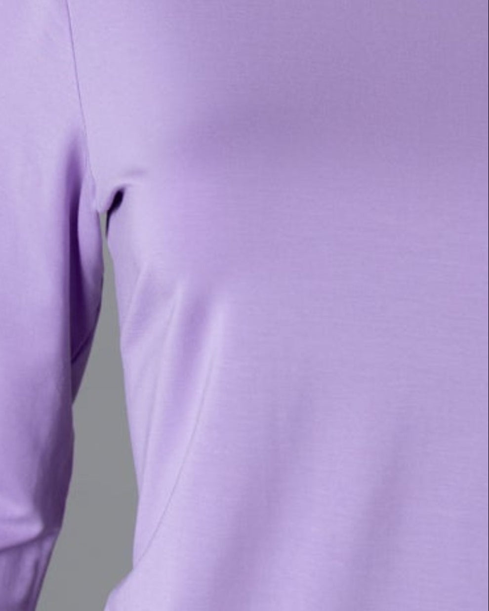 Model wearing Nuggles® 3/4 Essential Tee in Lavender