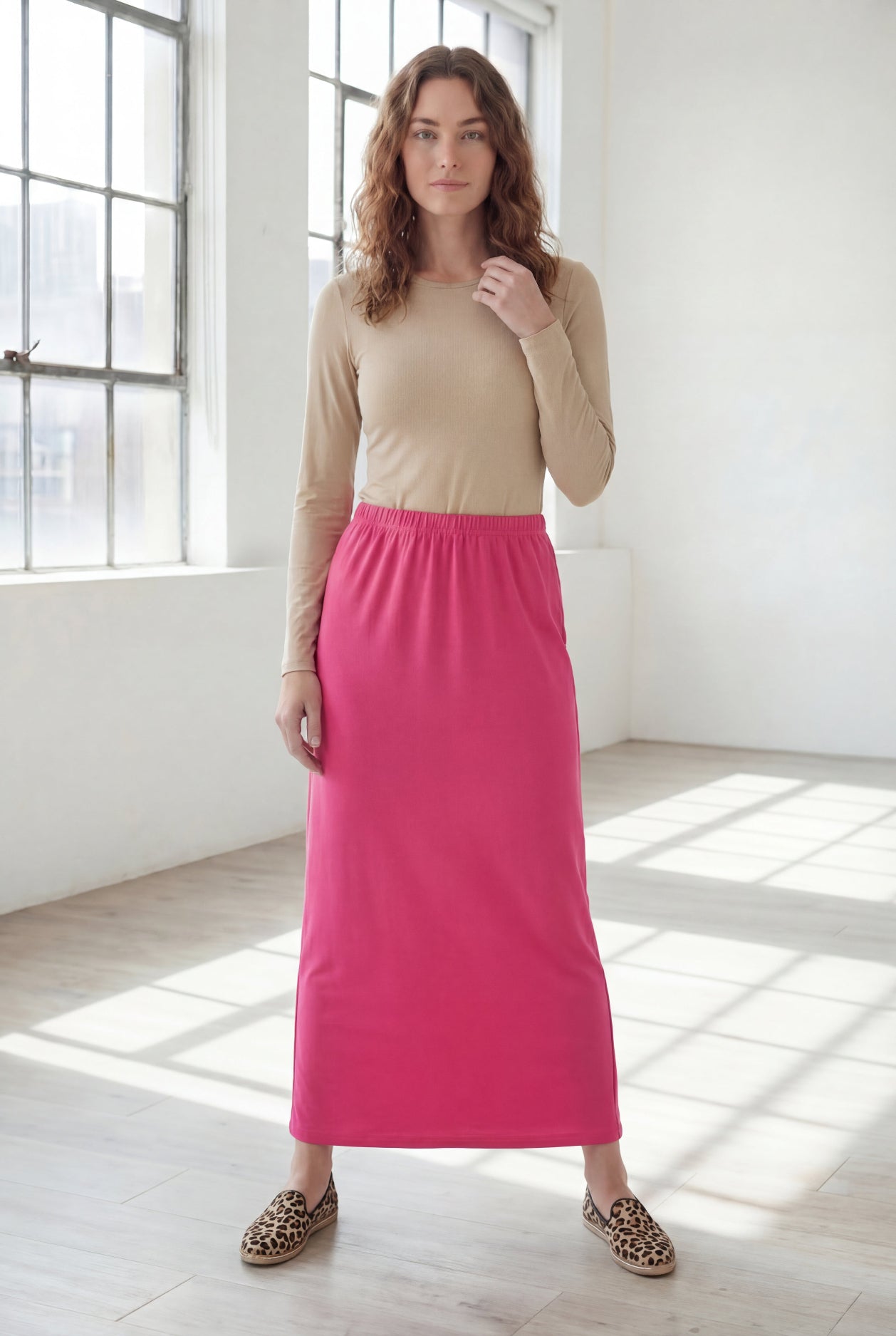 36" Classic Skirt in Pink nuggles-clothing