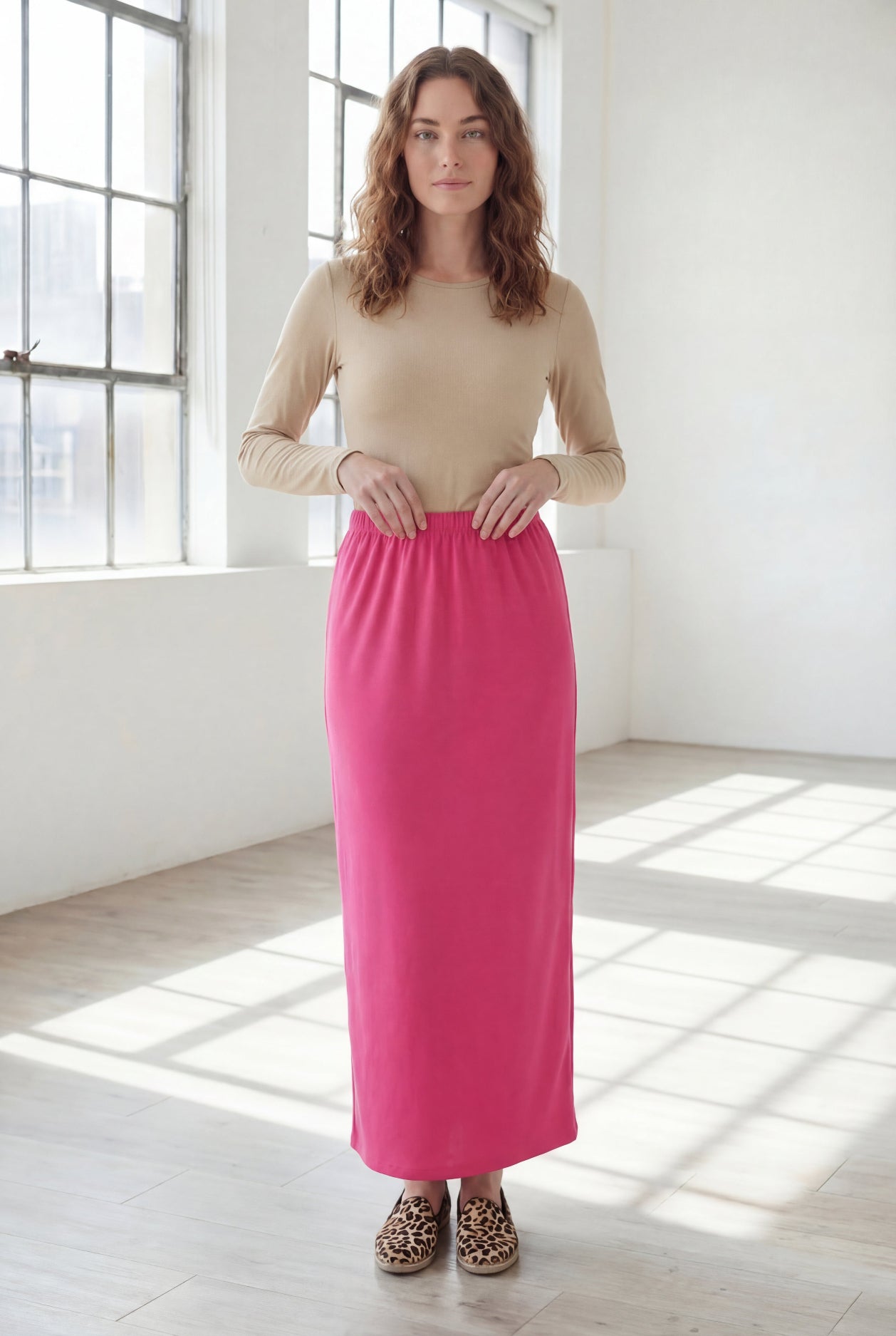 36" Classic Skirt in Pink nuggles-clothing