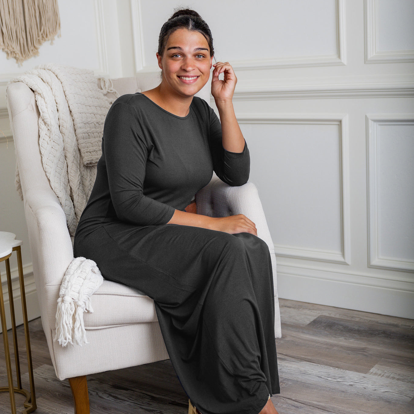 Nuggles® Maxi Layering Dress in soft cotton knit