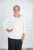 Relaxed Essential Tee styled with a modest skirt