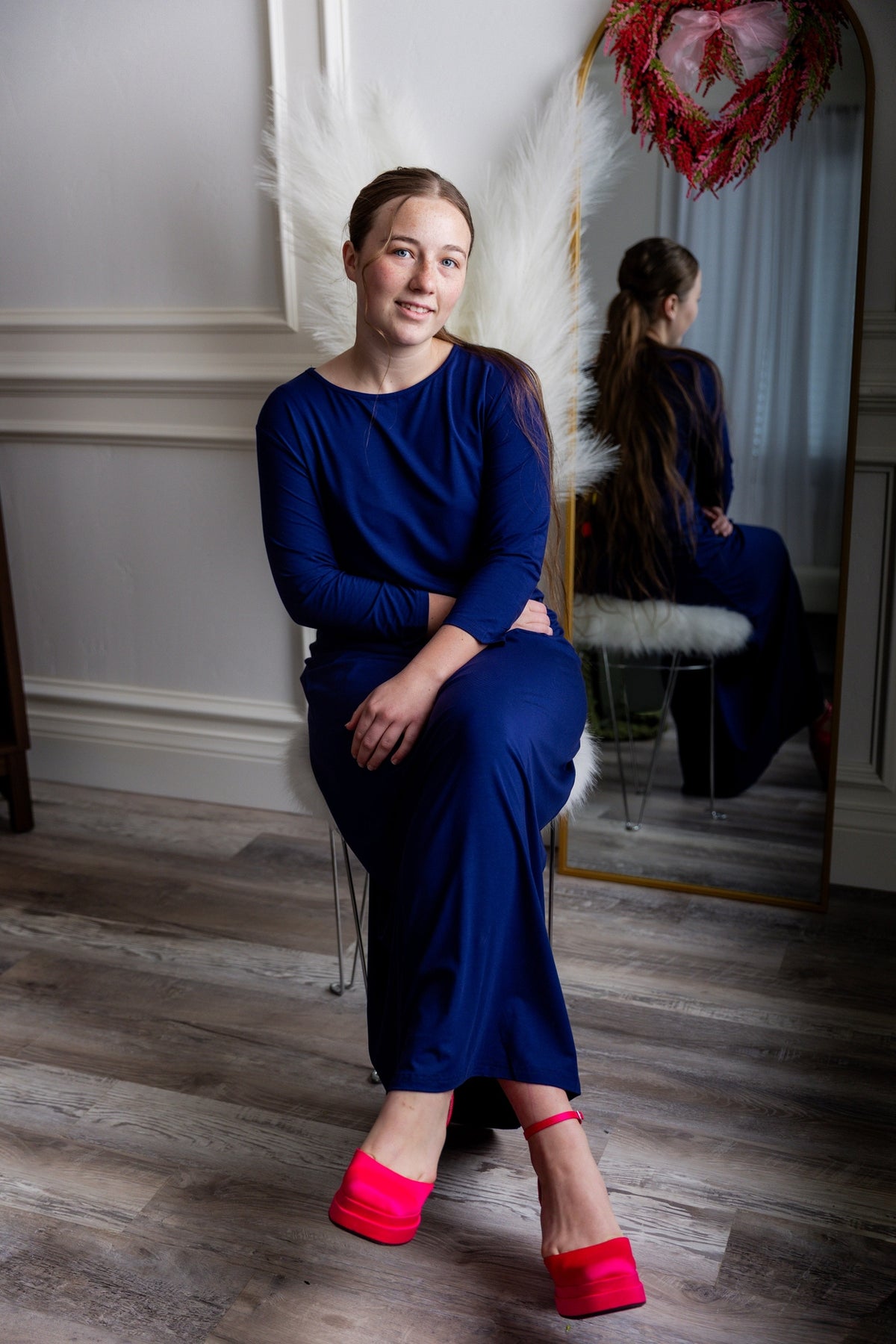A modest layering dress featuring our cotton fabric.