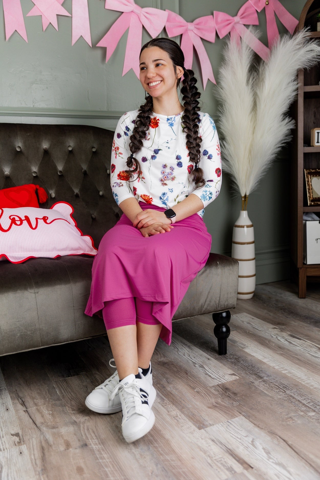 A Nuggles® Athletic Skirt with a drawstring tie.