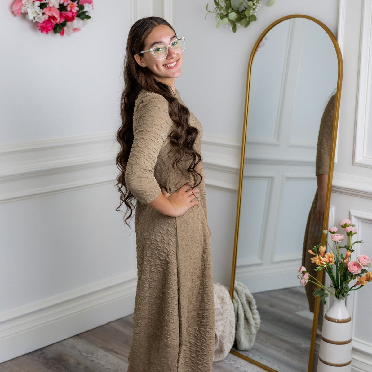 Modest Beige Dresses for Women | Timeless Neutral Styles – Nuggles ...
