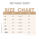Bethany Skirt size chart
