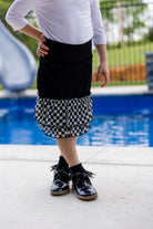 ruffle layering slip in girls and ladies in 27" solid with pretty prints
