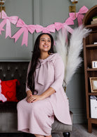 Model wearing Nuggles® Eleanor Top in Pink