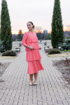 Modest ruffle dress pretty prints olivia dress