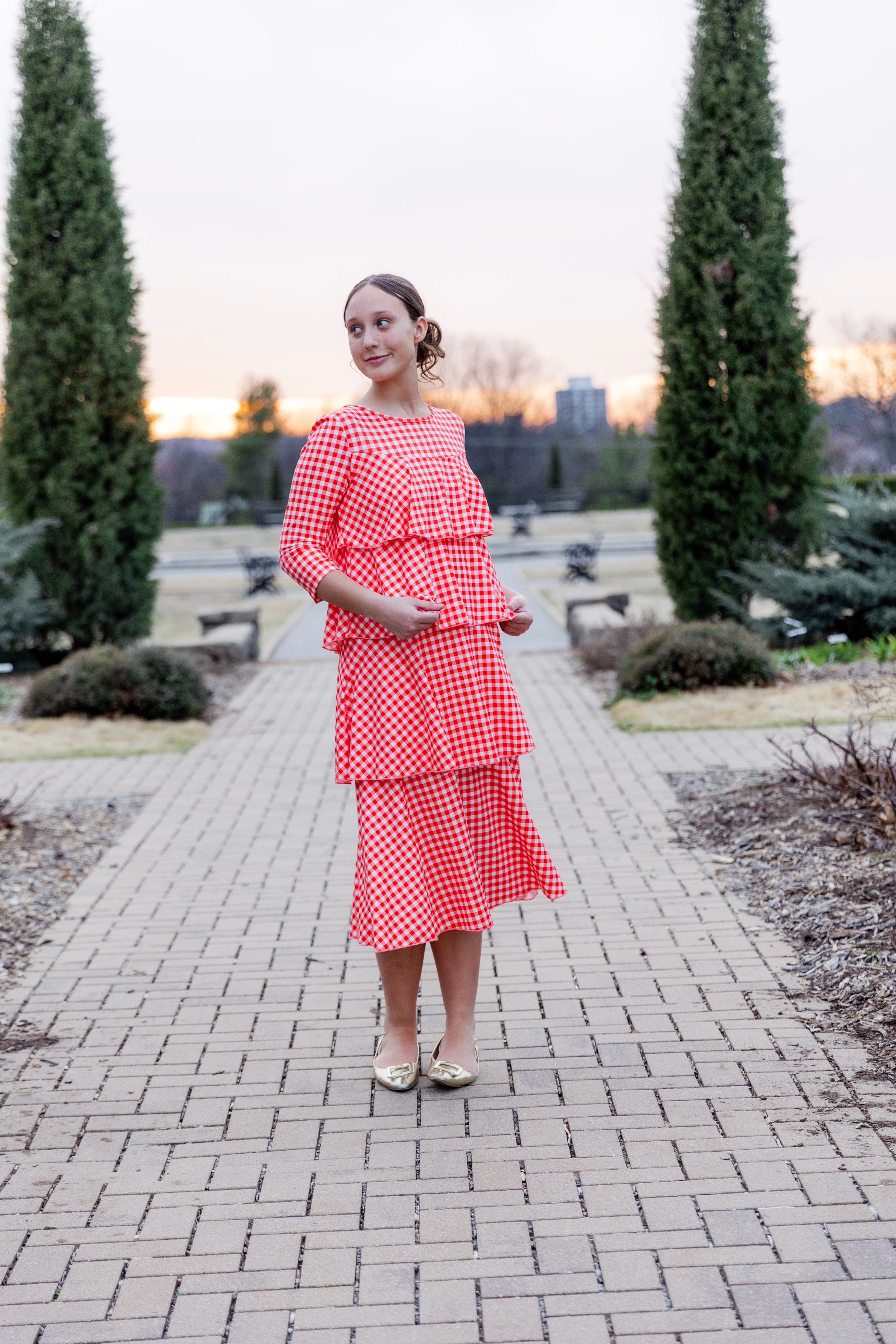 Modest ruffle dress pretty prints olivia dress