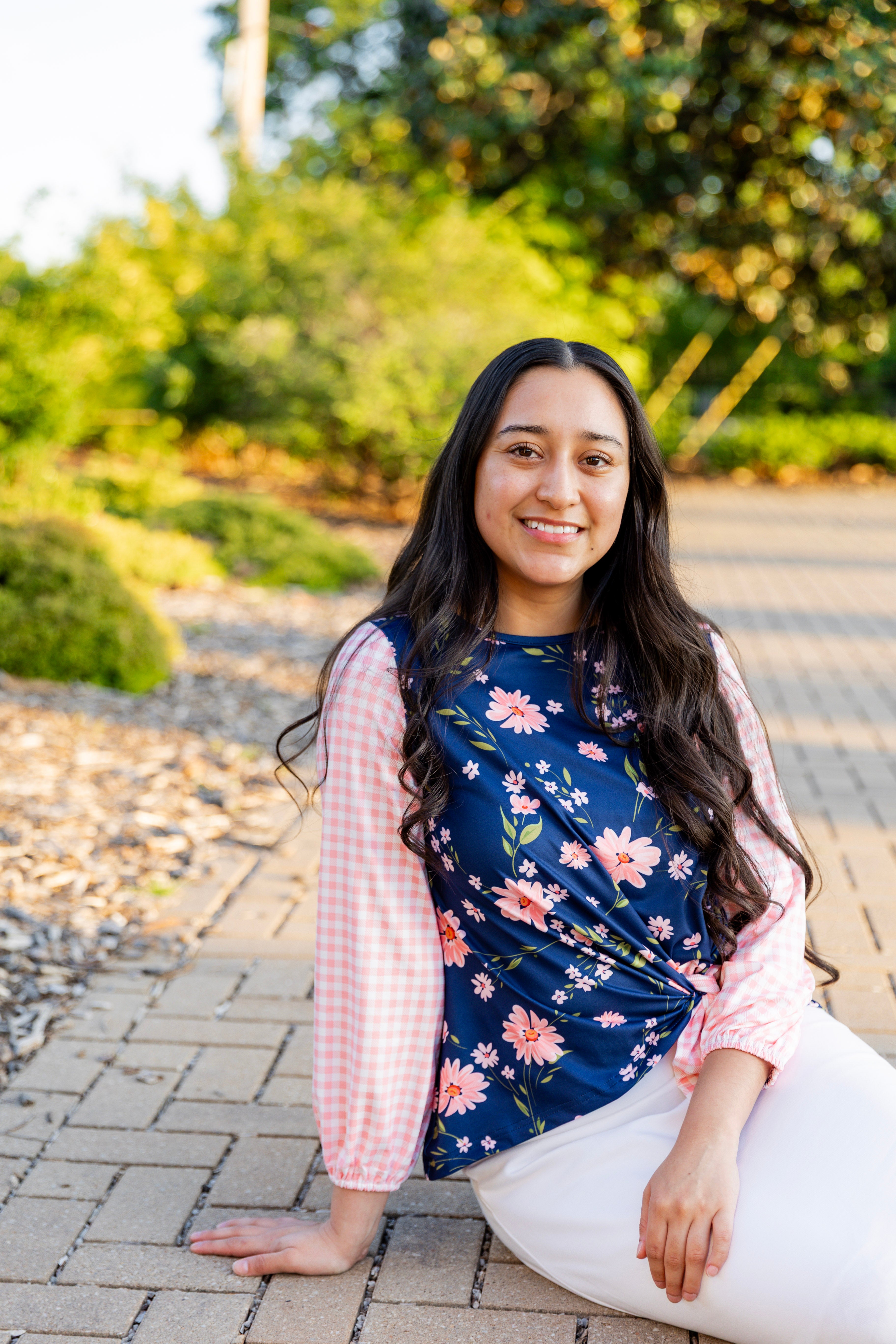 Modest long sleeve top with front knot and loose fit – Kimmy Top by Nuggles®