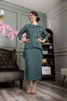 Model wearing Nuggles® 31" Eleanor Skirt in Green