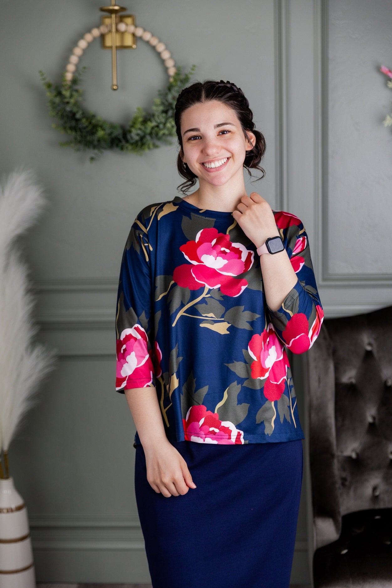 Lucia Top in Rosewood Nights nuggles-clothing