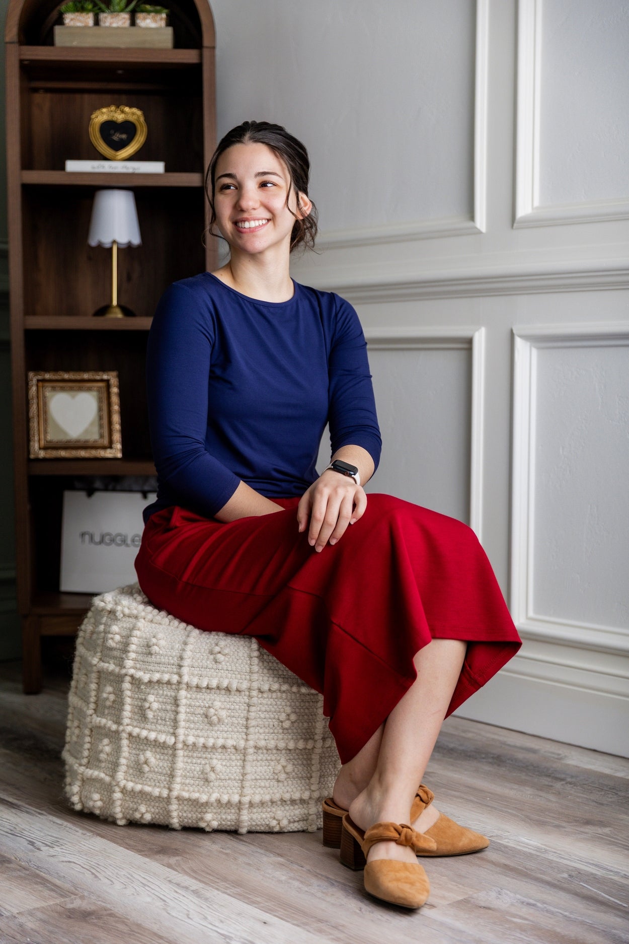 31" Pocket Classic Skirt in Peacock Blue nuggles-clothing