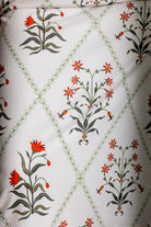 Model wearing modest Nuggles® 31" Lined Pencil Skirt in Ivory Spring 