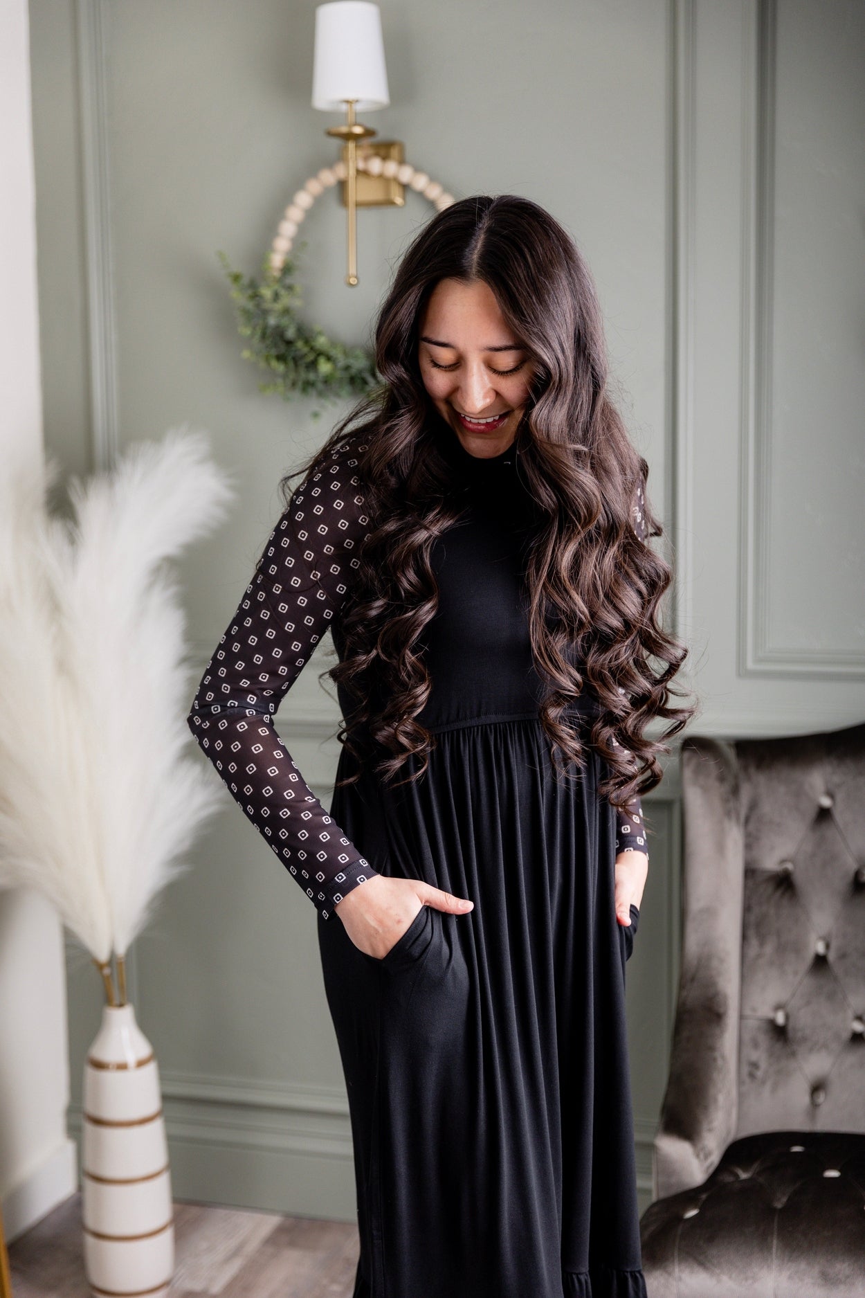 Riley Dress in Black - Final Sale nuggles-clothing