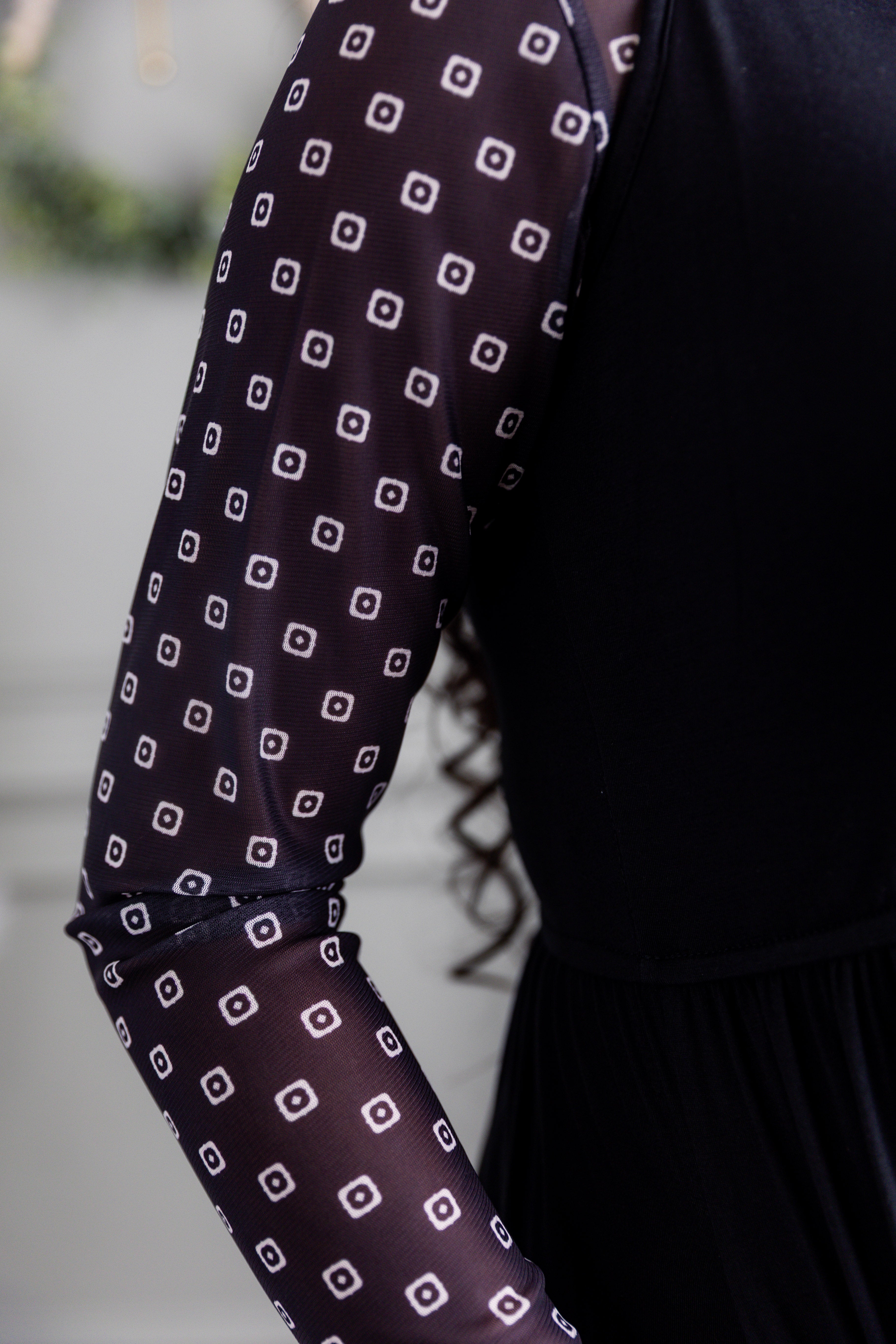 Model wearing Nuggles® Mesh Tee in Midnight Mist