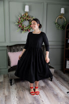 Model wearing Nuggles®  Nova Dress in Black 