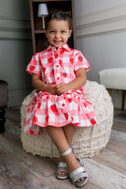 Girls Ellie Dress in Strawberry Sweetheart nuggles-clothing