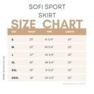 Sofi Sport Skirt size chart – Nuggles® modest activewear measurements