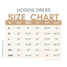 Nuggles® Size chart for Hoodie Dress