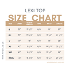 Nuggles® Size chart for Lexi Top