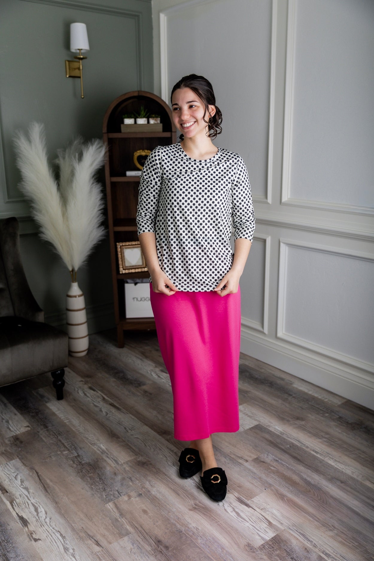 31" Classic Skirt in Hot Pink nuggles-clothing