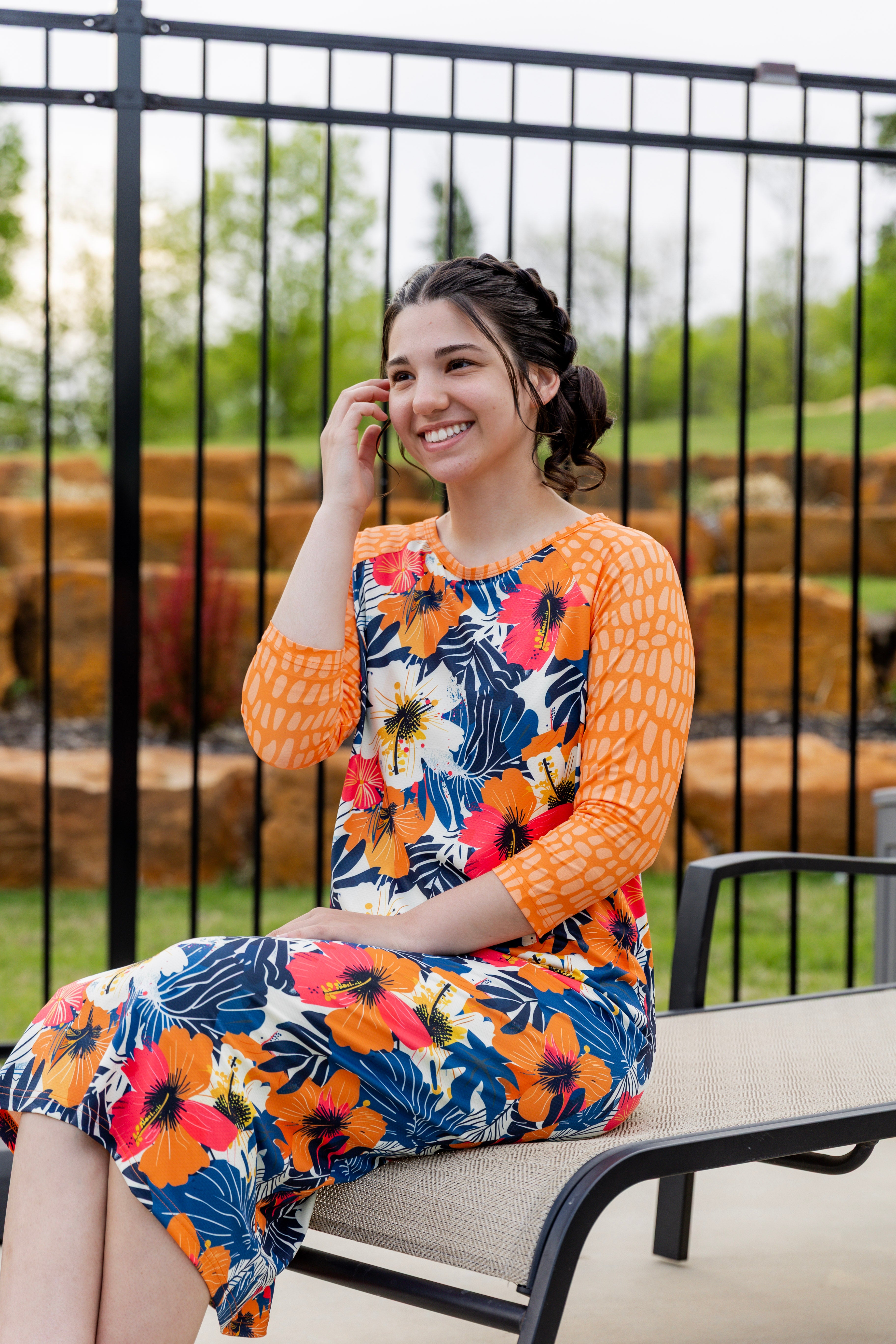 modest midi sport swim dress prints mommy and me 